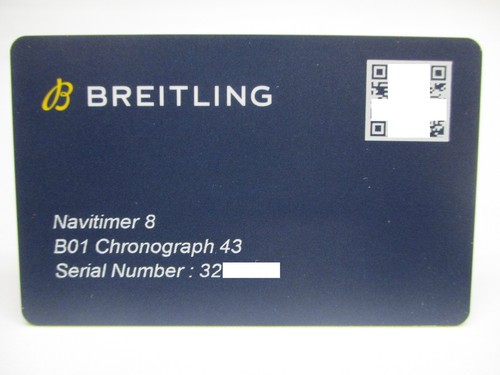 BREITLING NAVITIMER 8 B01 Chronograph 43 Watch Blue Int'l Waranty and COSC Card