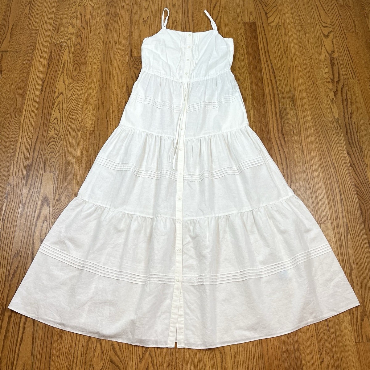short floral a line dress Blue-White Floral Block Print Cotton Sleeveless A-Line Short Shift Dress 68