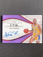 Magic Johnson 2022-23 Panini Immaculate Collection Ink Red Auto /25 #II-MGJ