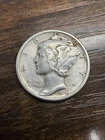 1943 VF Mercury Dime - Actual Silver Coin Fine Shown Same Day Shipping