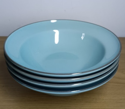 Gordon Ramsay Royal Doulton Union Street Cafe Blue Bowls x4 7.5  Stoneware