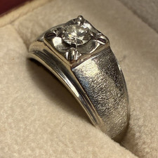 14K Wht Gold Round Diamond .53 Carat Solitair...