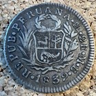 Peru 1839 2 Reales Lima Mint Silver Coin — photo 2