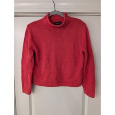 J.Crew Always 1988 Rollneck Cropped Sweater Cotton Coral Pink Womens Small