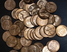 1958 D 50 Coin Roll Choice Bu Red Lincoln Wheat Cents ............lot 6646 1958 D 50 Coin Roll Choice Bu Red Lincoln Wheat Cents ............lot 6646