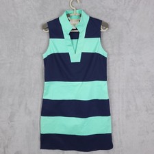 Sail to Sable Shake It All Sleeveless Dress Size XS Green Blue Coastal Nautical