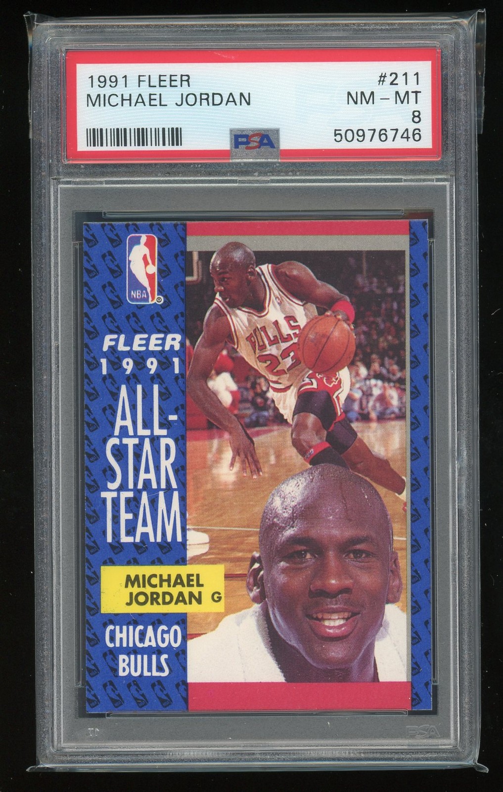 1991 Fleer #211 Michael Jordan PSA 8