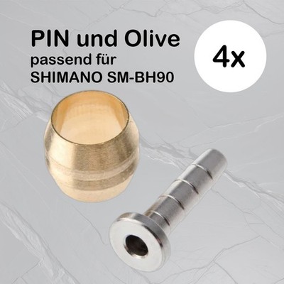 Olive und Pin (4 Paar) für SHIMANO SM-BH90 hydraulische Bremse, Bremsleitung