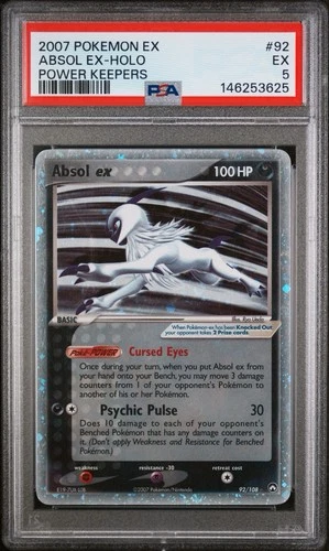 Pokémon Absol ex Holo Ultra Rare Power Keepers 92/108 (2007) PSA 5 EX
