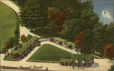 Smithfield,NC Brannan Tourist Court Tichnor Johnston County Linen Postcard