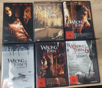 DVD Sammlung Wrong Turn 1-6 FSK 18 Uncut