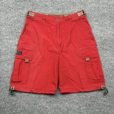 Vintage Abercrombie Fitch Paratrooper Cargo Shorts Mens Medium Red Baggy Y2K