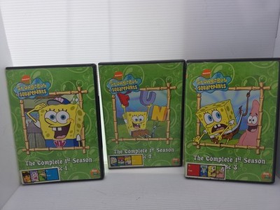 Lot Of 3 SpongeBob Dvd. Complete 1st Season. Discs 1, 2 & 3
