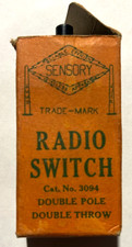 SENSORY BRAND VINTAGE RADIO SWITCH -- RARE -- FAST FREE SHIPPING