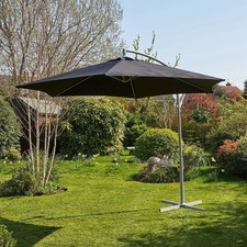 Garden Cantilever Parasol 3 Metre Patio Shade Heavy Duty Metal Base SECONDS
