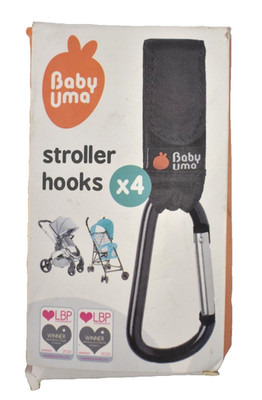 Baby Uma XL Carabiner Clips Heavy Duty Stroller Hooks 4 Pack Universal Accessory