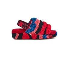 Women's UGG Fluff Yeah Slide Cali Collage Red 1118164-RED 