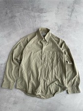 Vintage Yves Saint Laurent Pour Homme YSL Classic Shirt Size L/42 Beige Olive