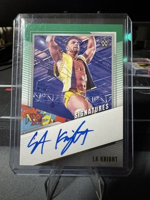2022 Panini WWE NXT NXT Signatures Green LA Knight #NS-LAK Auto