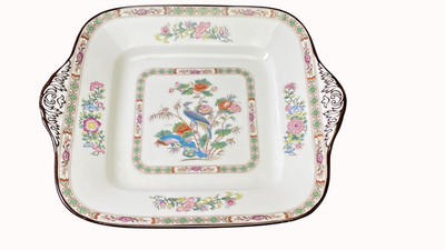 Sandwichtplatte    Wedgwood Kutani Crane Porzellan ca. 27,8 cm