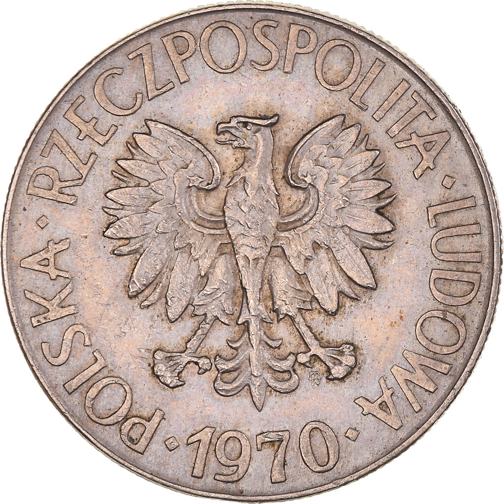 1043104] Coin, Poland, 10 Zlotych, 1970, Warsaw, AU(50-53), Copper-nickel,  KM: | eBay UK