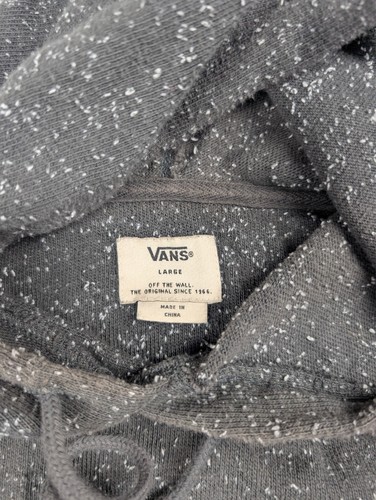 Vans Hoodie Men Large Gray Pullover Sweatshirt Fleece Skater Casual Logo Street - Picture 2 of 6