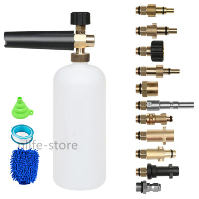 Snow Foam Lance Car Pressure Washer Gun Soap Cannon 1/4'' Fit Karcher Lavor Ryobi