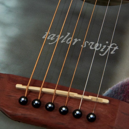 Taylor Swift Evermore Album Cover Guitar (IN HAND) - Picture 4 of 5