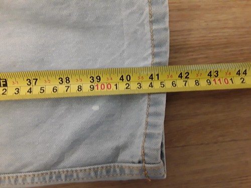Jeans Roxy Azul Claro 100% Algodón Botón Mosca - Talla W33" Cintura Forrada - Imagen 17 de 20