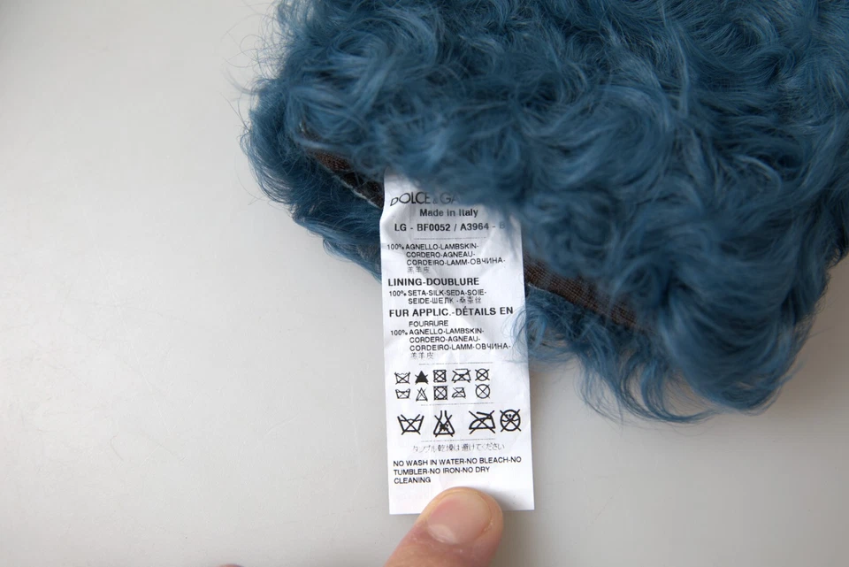 Guantes DOLCE & GABBANA Piel Cuero Azul Longitud Media Brazo s. 8 / M 1220usd Foto 4 de 4