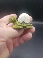 Hatching Mini Sea Turtle Resin Figurine Egg Baby Tortoise Ocean Beach Hand Paint