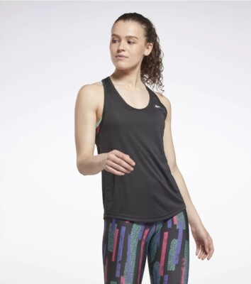 Reebok Women's Workout Ready Mesh Back Tank Top Cold Grey 3XL