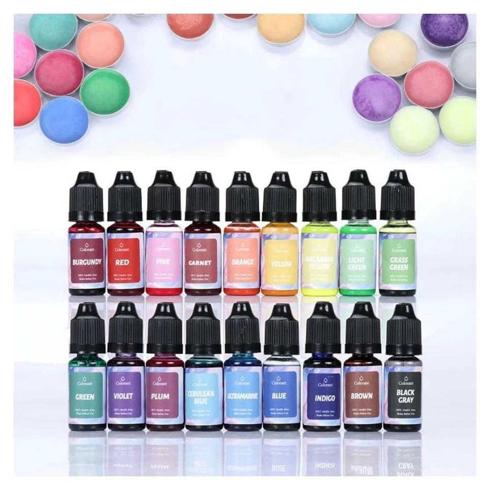 Epoxidharz Seife Wachs Farbe - 18 kristallklare transparente Farben - - Bild 2 von 4