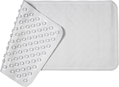Croydex Bath Mat - Anti-Mould Non Slip Mats for inside Bath, M, White