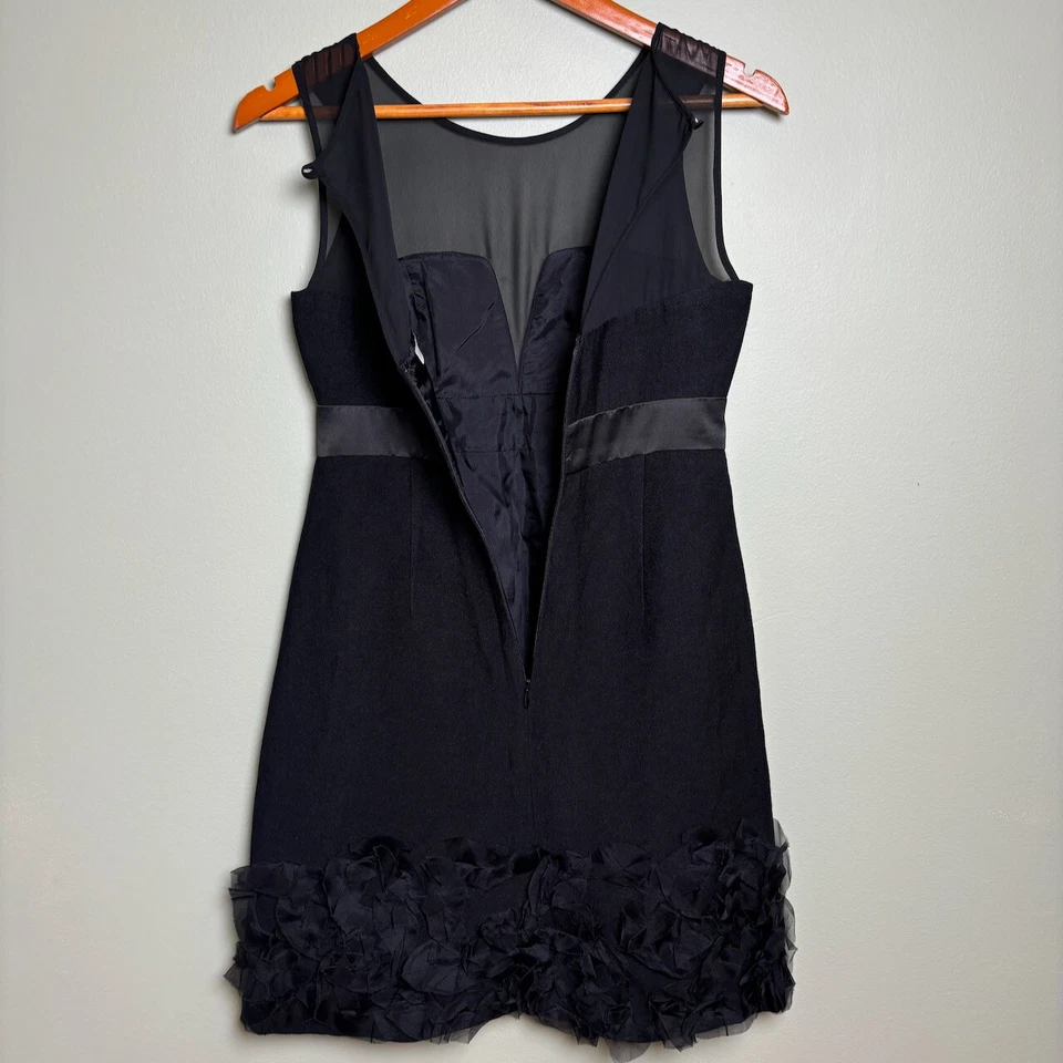 Vestido de graduación Max and Cleo para mujer talla 0 Imperio transparente floral bola coqueta Demure Foto 3 de 4