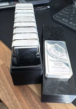 3DP Black Storage Box Holds 10x 10 oz SCOTTSDALE STACKER Silver Bars