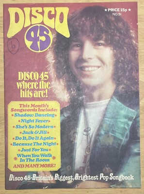 Disco 45 No.91 Songbook Magazine Lyrics 1978 May John Paul Young Bee Gees