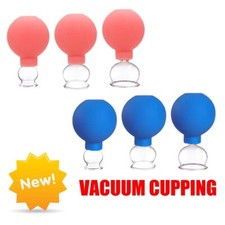 Set Anticelulítico Masaje Facial Ventosas Rostro Cuerpo Aspirador Vidrio Silicona EE. UU.