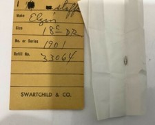 NOS Elgin 18s -DR balance staff , watch part 33064 series 1901