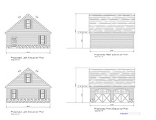 26'X26'- 26'X246 Satteldach 2 Auto Garage Pläne Garage Plan 20-2626-GBL-1