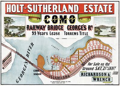 8705.Decoration Poster.Home Room wall art design.Como Bridge.Real Estate map