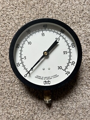 Marshalltown Inches of Mercury Vacuum Gauge 0-30 - Used | eBay