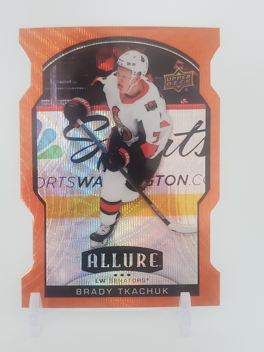 2020-21 Upper Deck Allure Orange Die Cut Brady Tkachuk #28 Ottawa