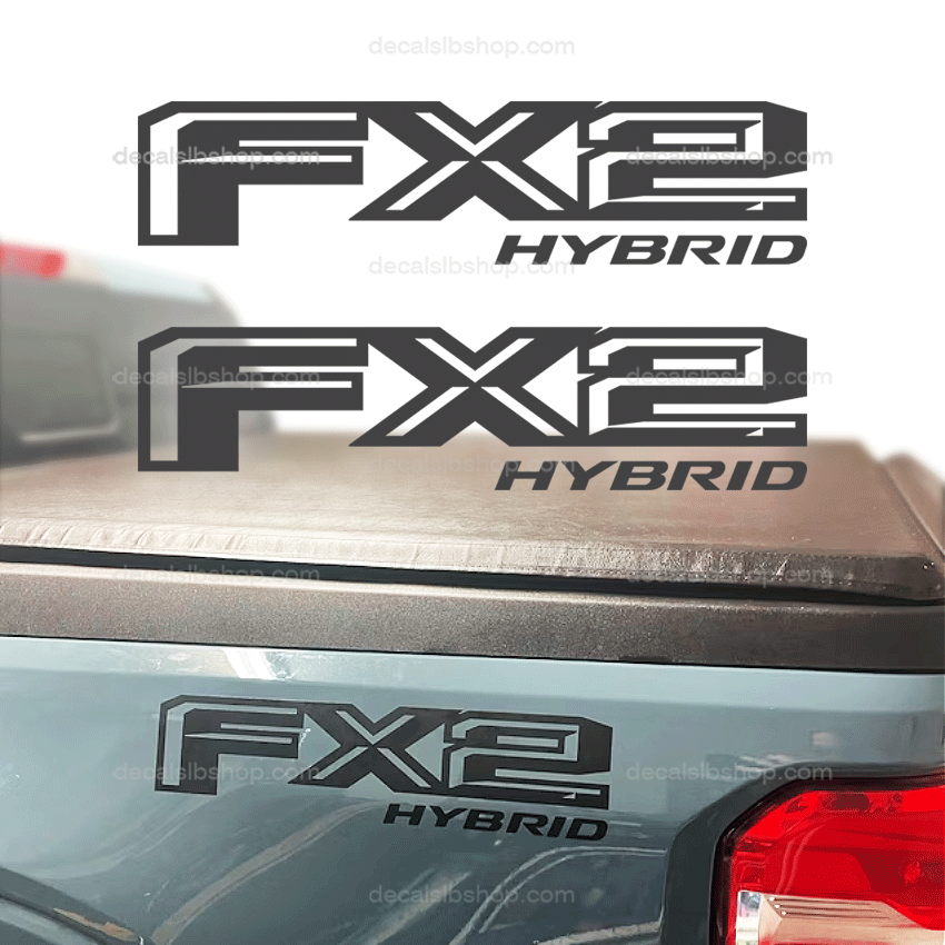 FX2 Sport Decals F Stickers Truck Bed Side / Silver
