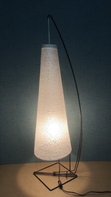 Mino Washi AKARI '' HANA UME white '' Japanese Authentic Paper Light Shade w/Stand