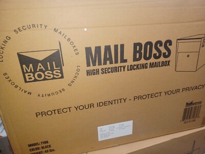 Mail Boss 7106 Curbside Security Locking Mailbox - Black