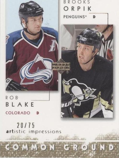 2002-03 Upper Deck Artistic Impressions - Common Ground Rob Blake ...