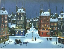 Michel Delacroix Nuit December Limited Lithograph Art