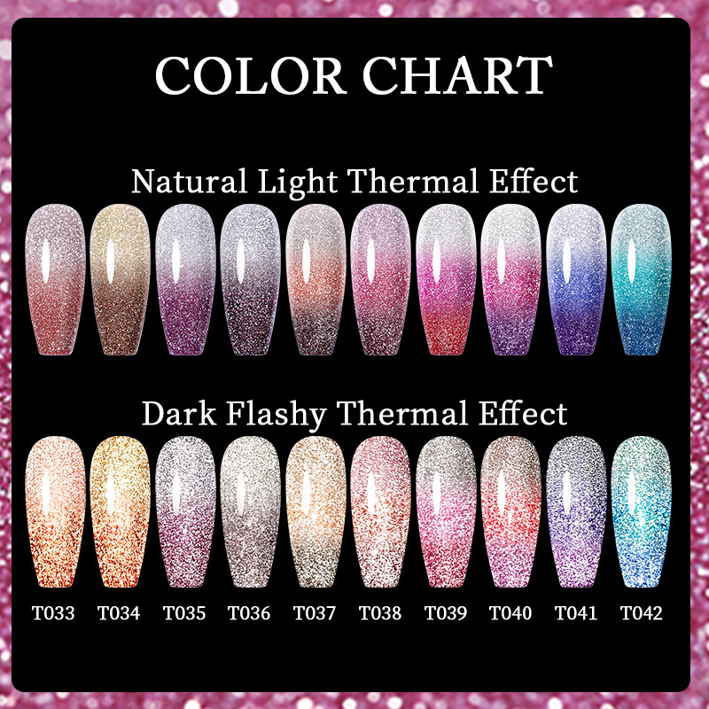 UR SUGAR Reflective Glitter Thermal Gel Polish UV LED Nail Color