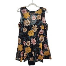 Torrid One Piece Swimsuit High Neckline Coverage Size 2 Underwire Padded